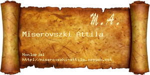 Miserovszki Attila névjegykártya